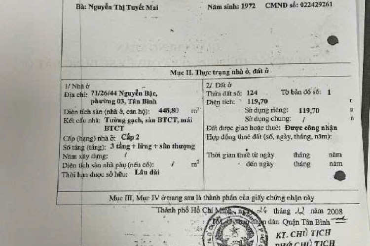 Bán cặp nhà 71/26/44 Nguyễn Bặc - DT 9,5x13m - 4 tấm - Giá 20,5 tỷ!