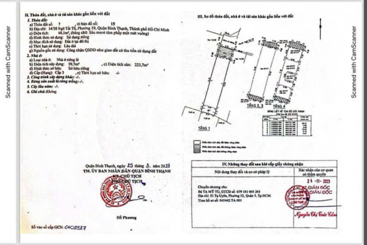 Bán nhà 14/38 Ngô Tất Tố - DT 4,2x20m - 4 tầng 9PN - HĐT 50tr/thg - Giá 22,7 tỷ!