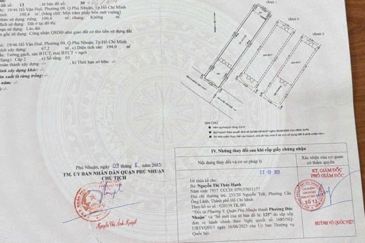 Bán nhà 19/46 Hồ Văn Huê - 5x20m - 3,5 tấm - Giá 23 tỷ!