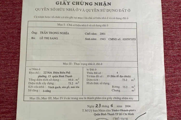 Bán nhà 227/6A Điện Biên Phủ - DT 5x16m - Giá 17 tỷ!