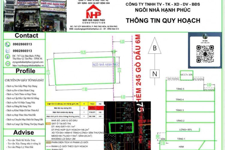 Bán nhà 245/10 Gò Dầu - DT 8x18m - 2,5 tấm - HĐT 21tr/thg - Giá 14 tỷ!