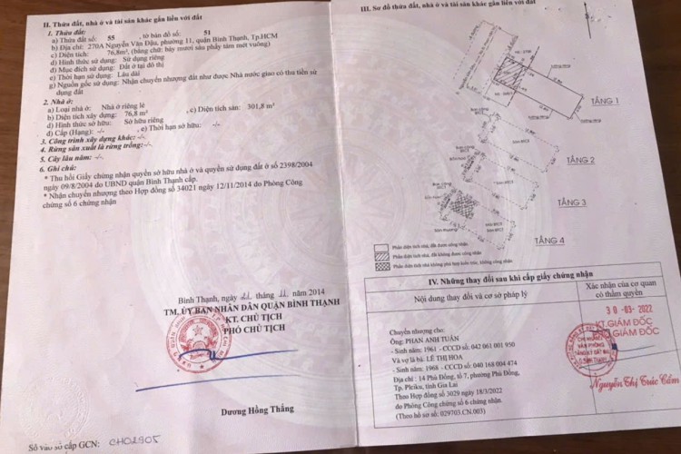 Bán nhà 270A Nguyễn Văn Đậu - DT 6x25m - 4 tấm - HĐT 55tr/thg - Giá 32 tỷ!