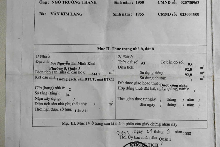 Bán nhà 366 Nguyễn Thị Minh Khai - 4x25m - 4 tầng - Giá 47 tỷ!