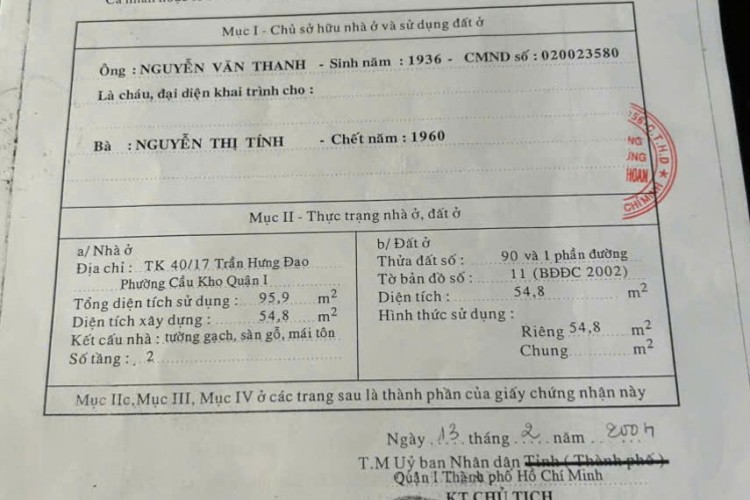 Bán nhà 40/17 Trần Hưng Đạo - DT 3,2x17m - 5 tầng - Giá 16,5 tỷ!