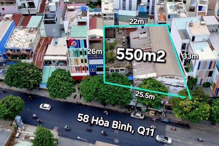 Bán nhà 58 Hòa Bình - 25x27m - 3 lầu - Giá 140 tỷ!
