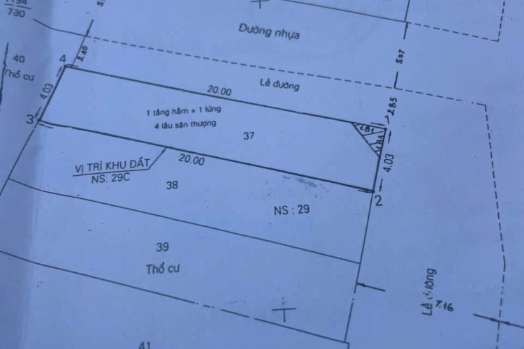 Bán toà nhà 29C Nguyễn Gia Trí - DT 4x20m - Hầm + 5 tầng - Giá 36 tỷ!